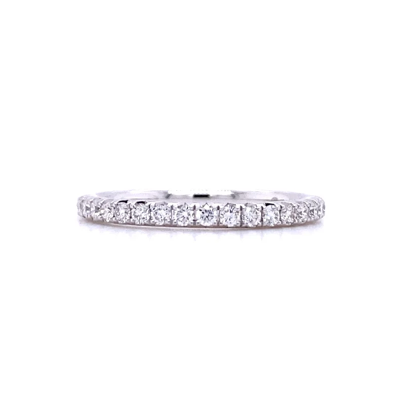 engagement rings with simple design -Diamond Wedding/Anniversary Band in White Gold by Fana