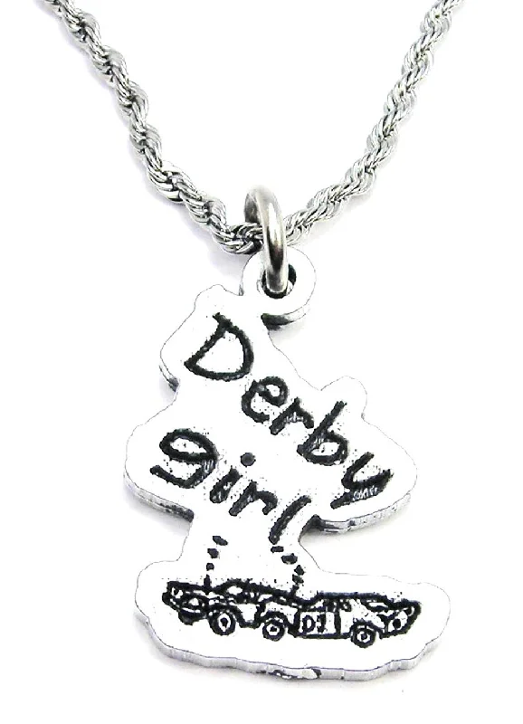 women's necklaces for special occasions -Derby Girl Crashed Cars Single Charm Necklace