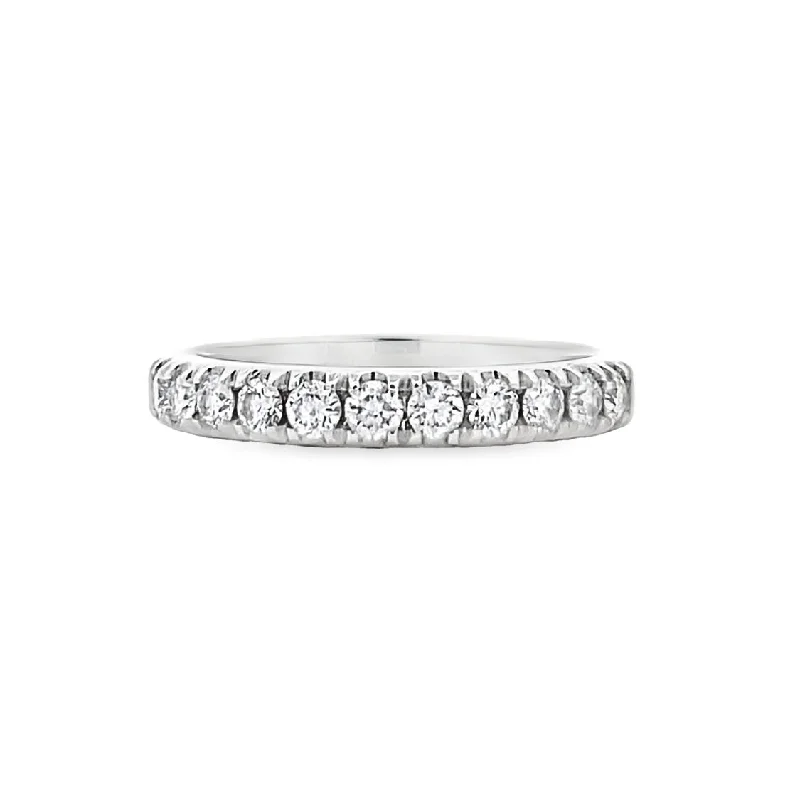 engagement rings with platinum band -Diamond Wedding/Anniversary Band in White Gold by B&C