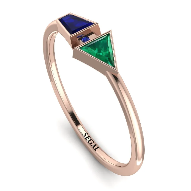 women's rings engagement ring -Geometrical Arrow Sapphire Ring - Gracie No. 65