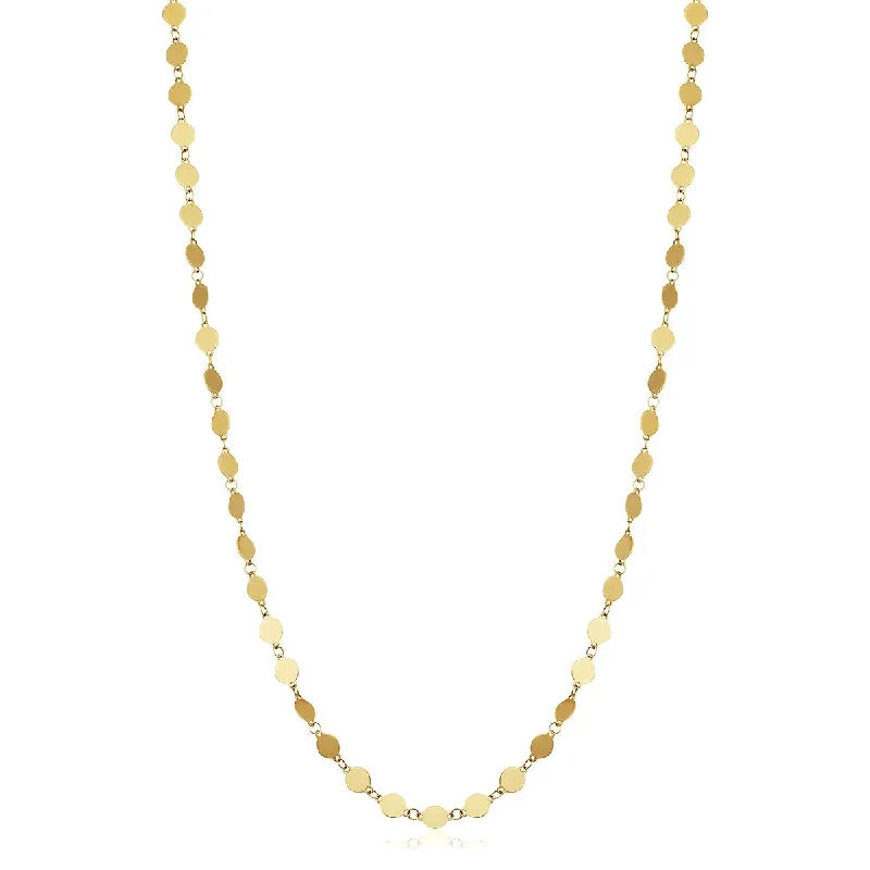 women's necklaces with butterfly charm -YELLOW GOLD MIRROR LINK CHAIN NECKLACE