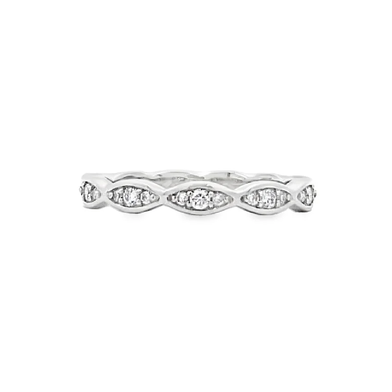 engagement rings for women -Diamond Wedding/Anniversary Band in White Gold by B&C