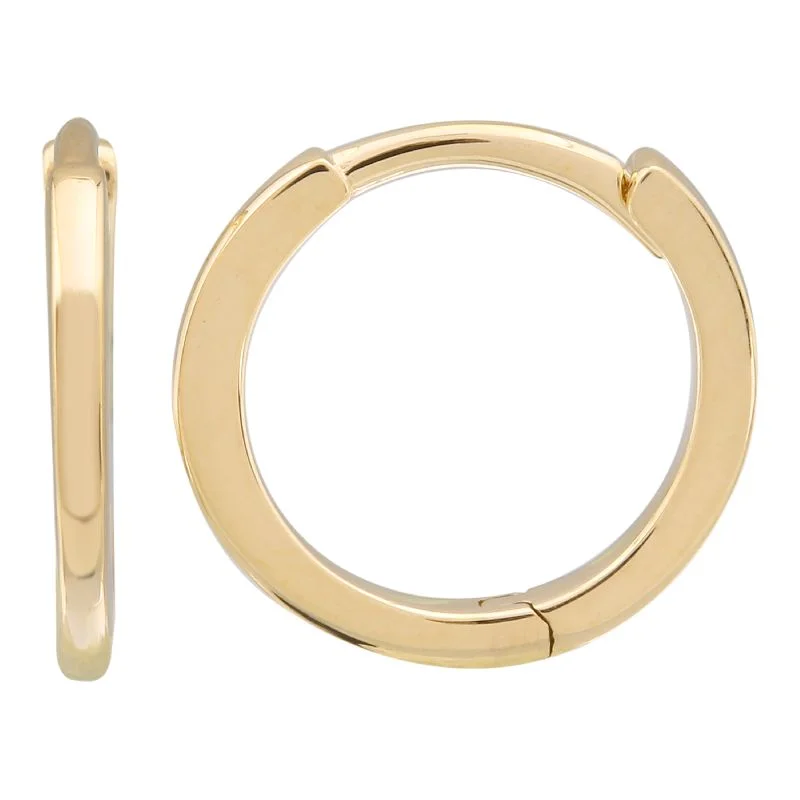 women's earrings for formal events -14k Yellow Gold Mini Round Eternity Huggie Earrings