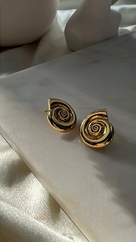 women's earrings stud -Esme spiral earrings