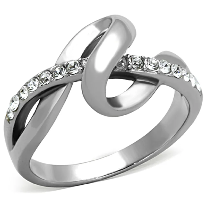 women's rings with moissanite -Designer Style Tarnish Free 316 Stainless Steel Band