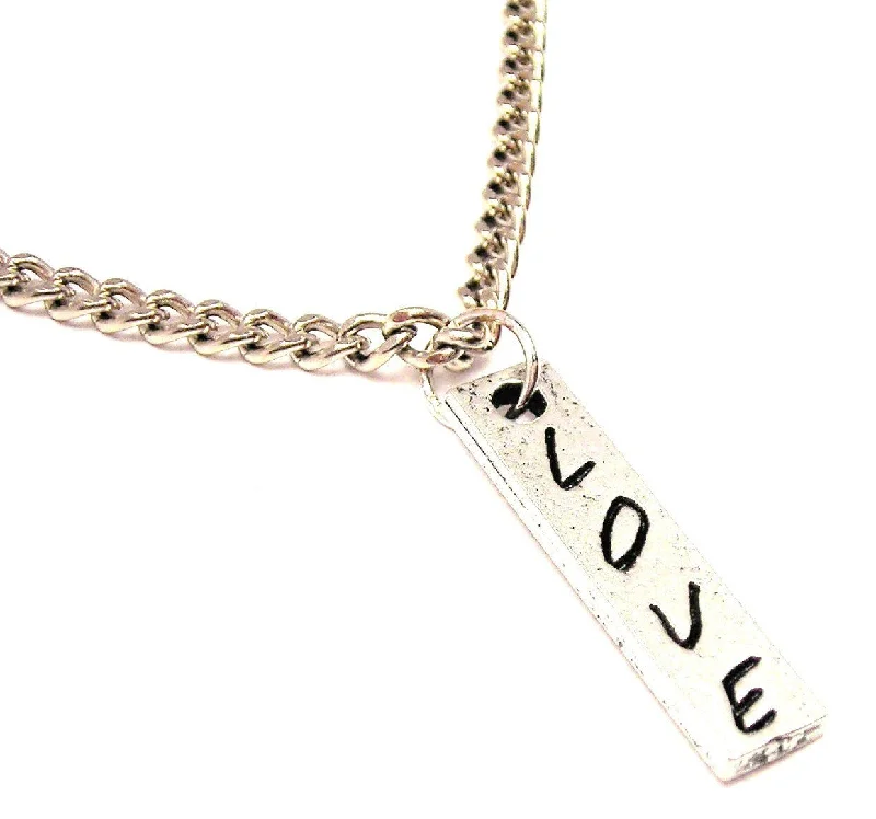 women's necklaces for layering sets -Love Single Charm Necklace