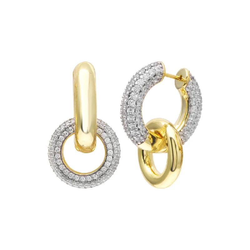 women's earrings with emerald -Tubular Interlock Earrings