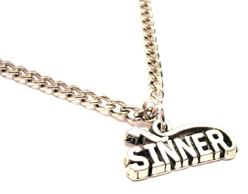 women's necklaces with star-shaped pendant -Sinner Single Charm Necklace