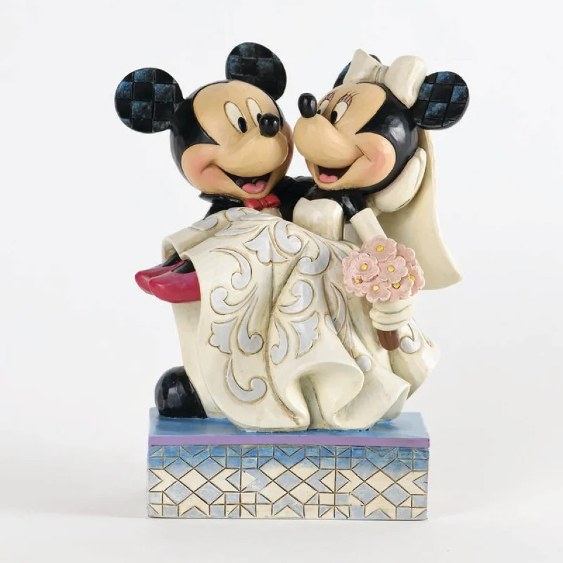 engagement rings with colored gemstones -Disney Jim Shore Mickey Carries Minnie Wedding Figurine