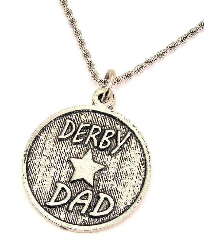 women's necklaces with minimalist pendant -Derby Dad Single Charm Necklace