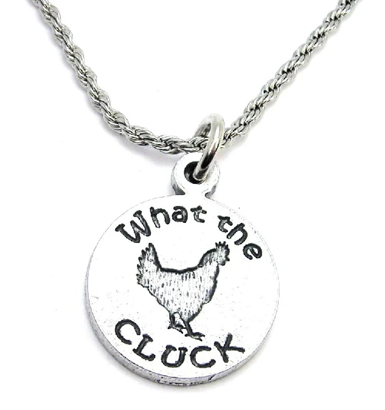 women's necklaces with intricate detailing -What The Cluck Chicken Single Charm Necklace