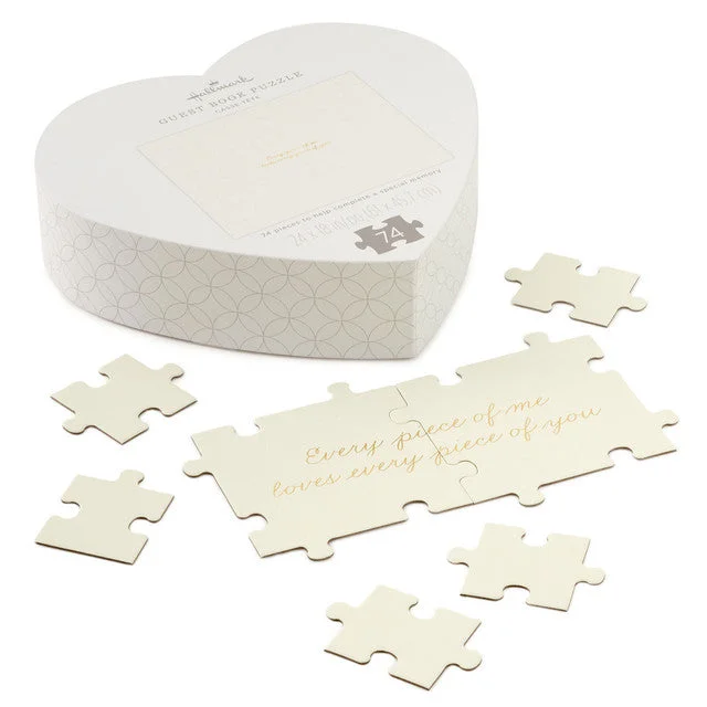 engagement rings with romantic appeal -Hallmark Wedding Reception Guest Book Autograph Puzzle