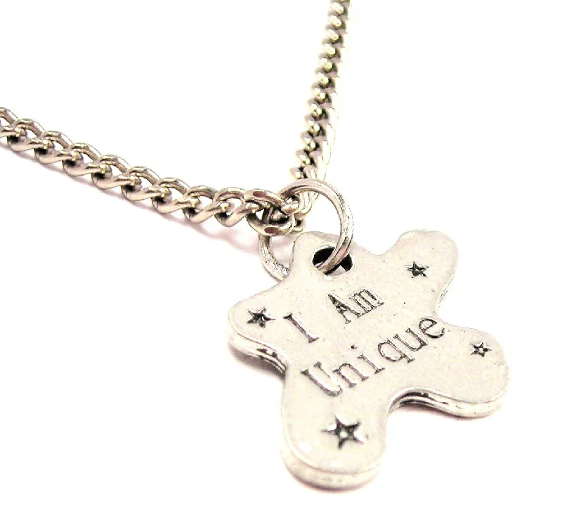 women's necklaces for gifting -I Am Unique Single Charm Necklace