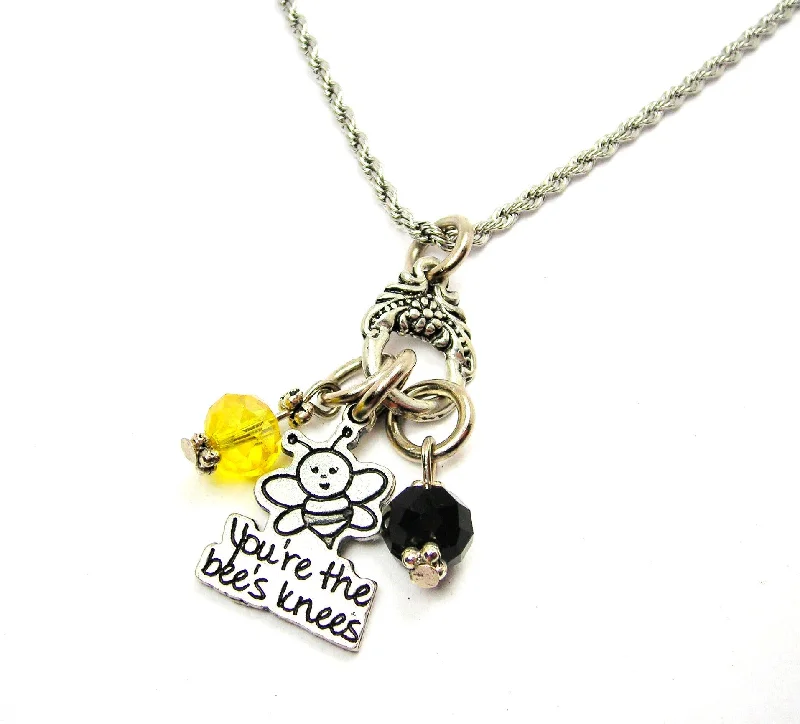 women's necklaces with topaz stone -You're The Bee's Knees Catalog Necklace  - Black & Yellow