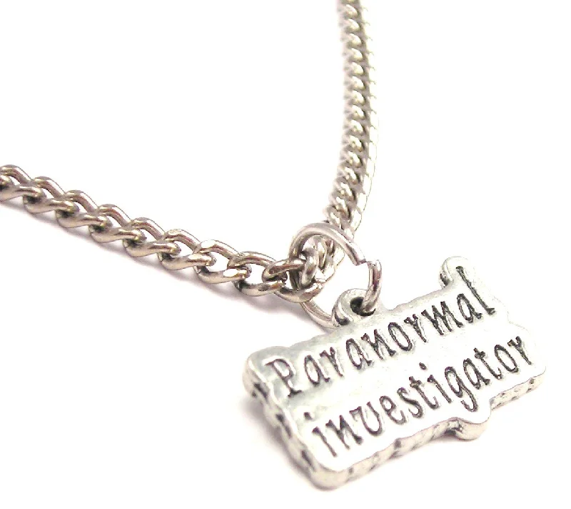 women's necklaces minimalist design -Paranormal Investigator Single Charm Necklace