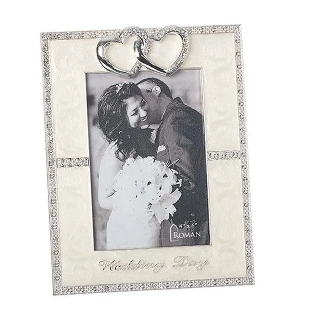 engagement rings gold -Two Hearts as One Wedding Day Picture Frame Holds 4"x6" Photo