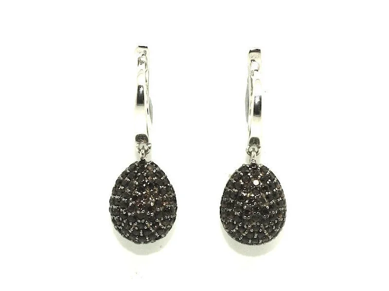 women's earrings fashion-forward -Smoky Topaz Drop Earrings