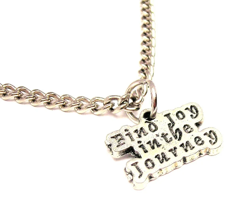 women's necklaces long and elegant -Find Joy In The Journey Single Charm Necklace