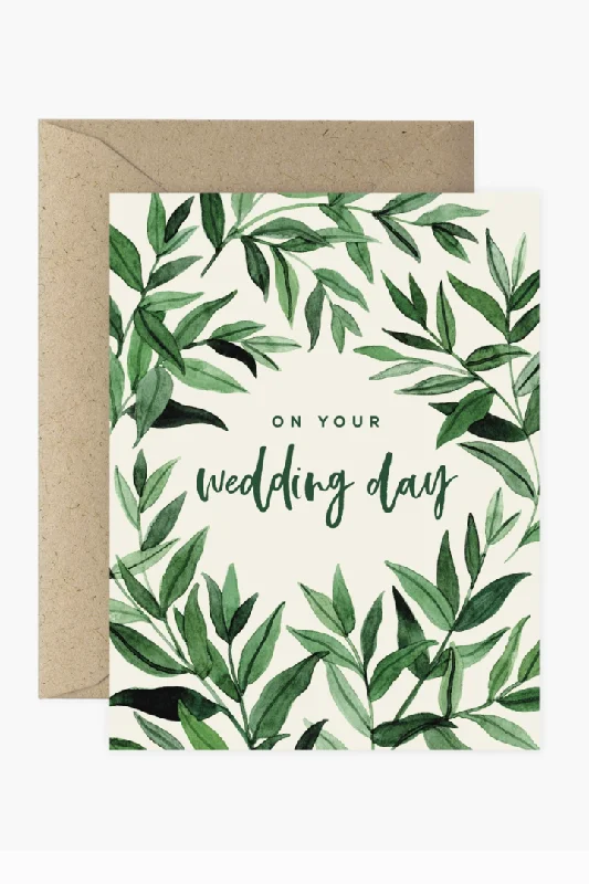 engagement rings with green emerald -On Your Wedding Day Card