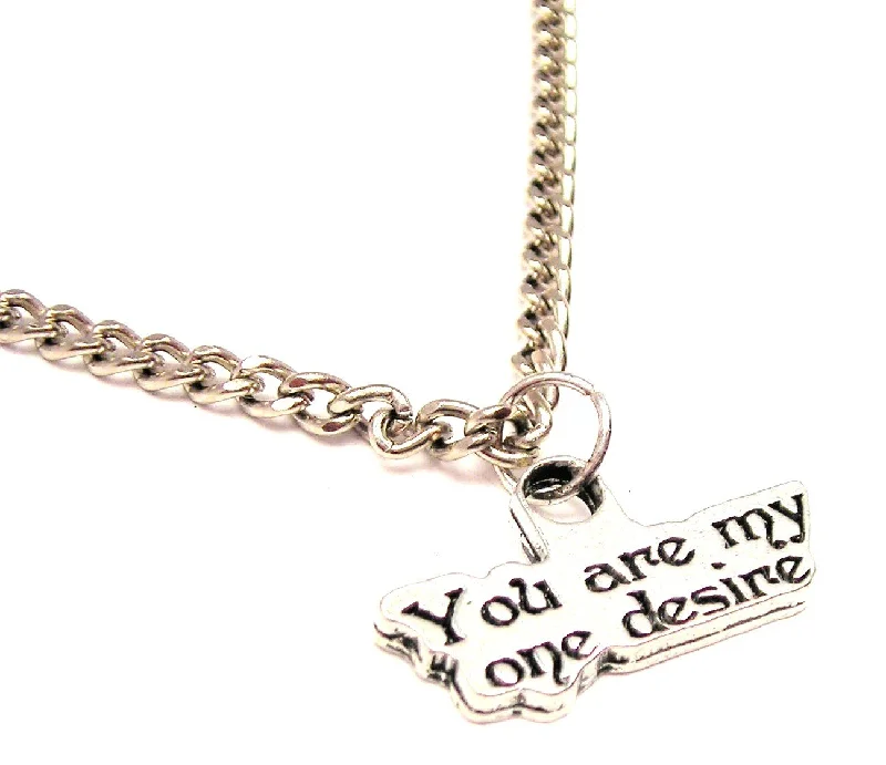 women's necklaces with rose gold chain -You Are My One Desire Single Charm Necklace