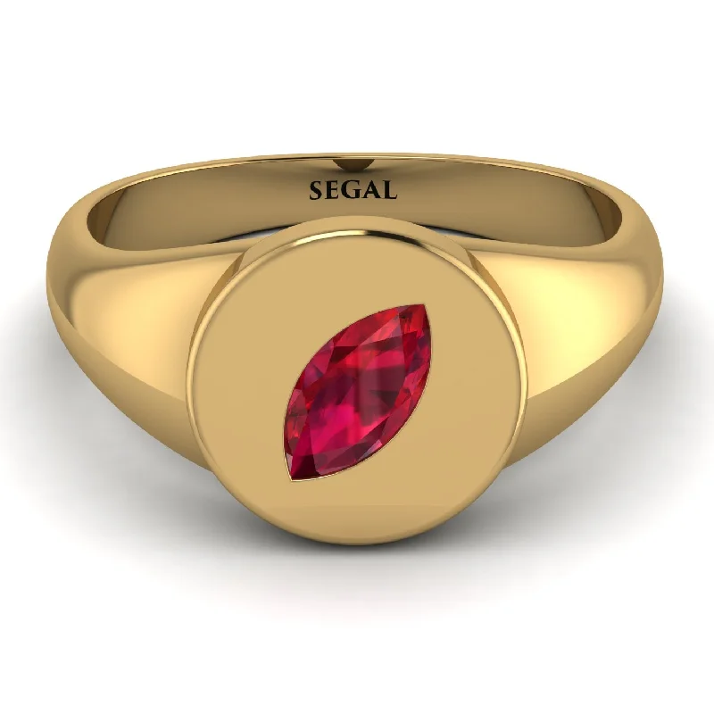 women's rings with moissanite -Signature Marquise Ruby Ring - Eloise No. 10