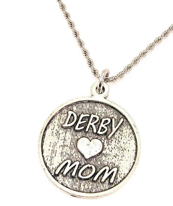 women's necklaces with elegant style -Derby Mom Single Charm Necklace