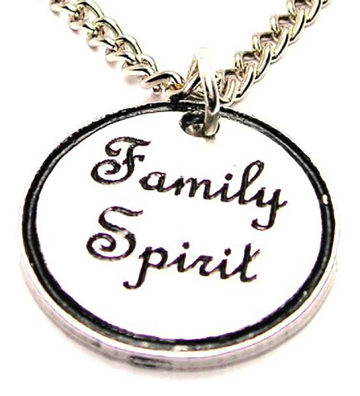 women's necklaces with angel wings -Family Spirit Single Charm Necklace