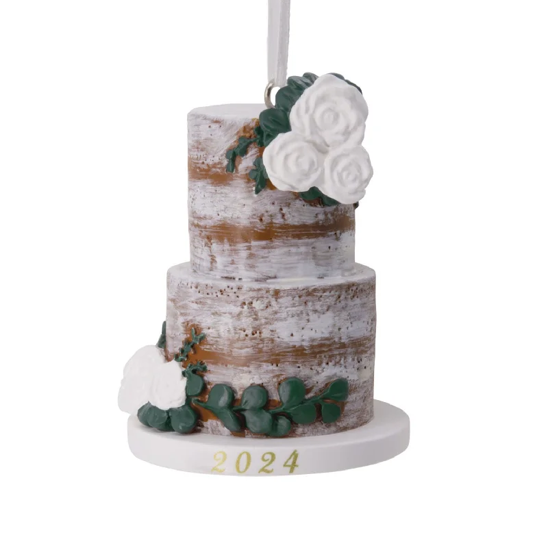 engagement rings for extravagant proposals -Hallmark Wedding Cake 2024 Christmas Ornament