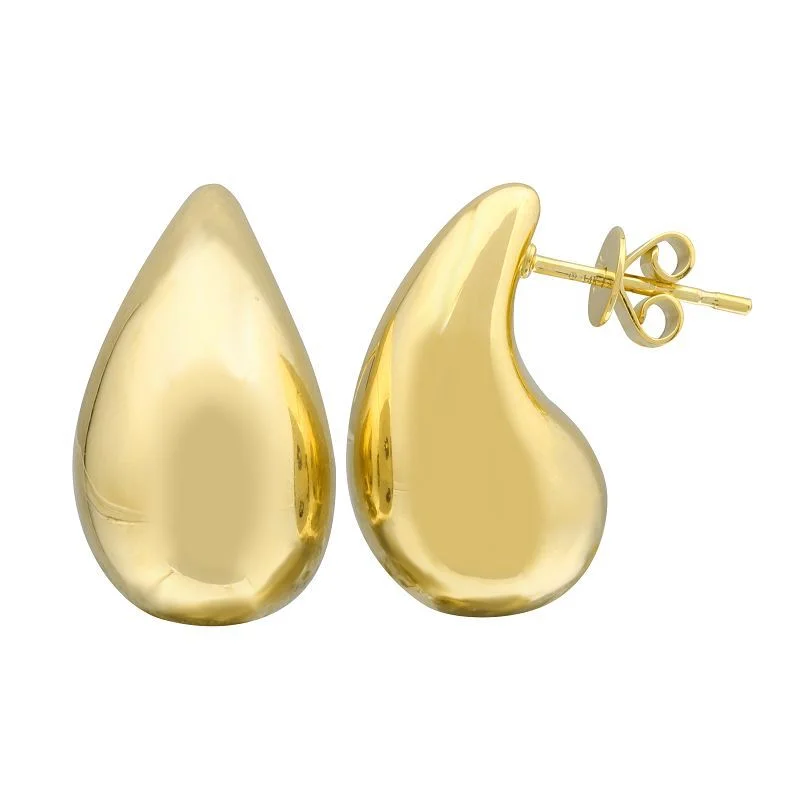 women's earrings with modern design -Gold Drop Earrings