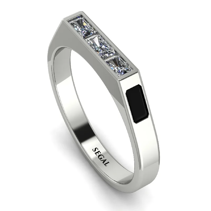 women's rings engagement ring -Emerald Cut Thin Diamond Signature Ring - Sara No. 33