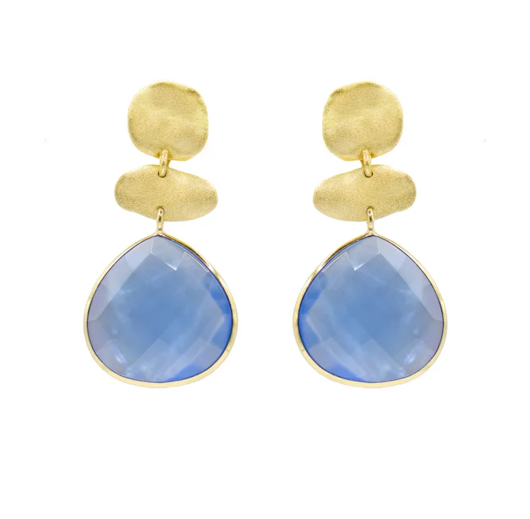 women's earrings for evening parties -Molten Coin Teardrop Earrings