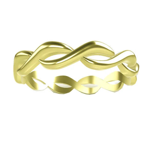 engagement rings with contemporary touch -Edinburgh Celtic Twist Wedding in 18ct Yellow Gold