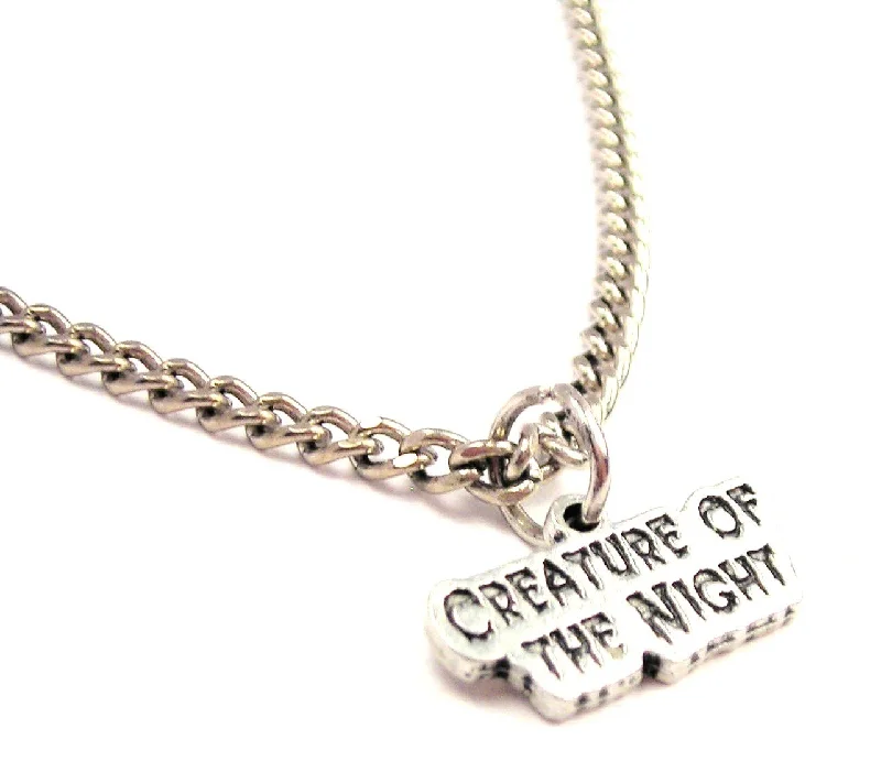 women's necklaces with turquoise stone -Creature Of The Night Single Charm Necklace