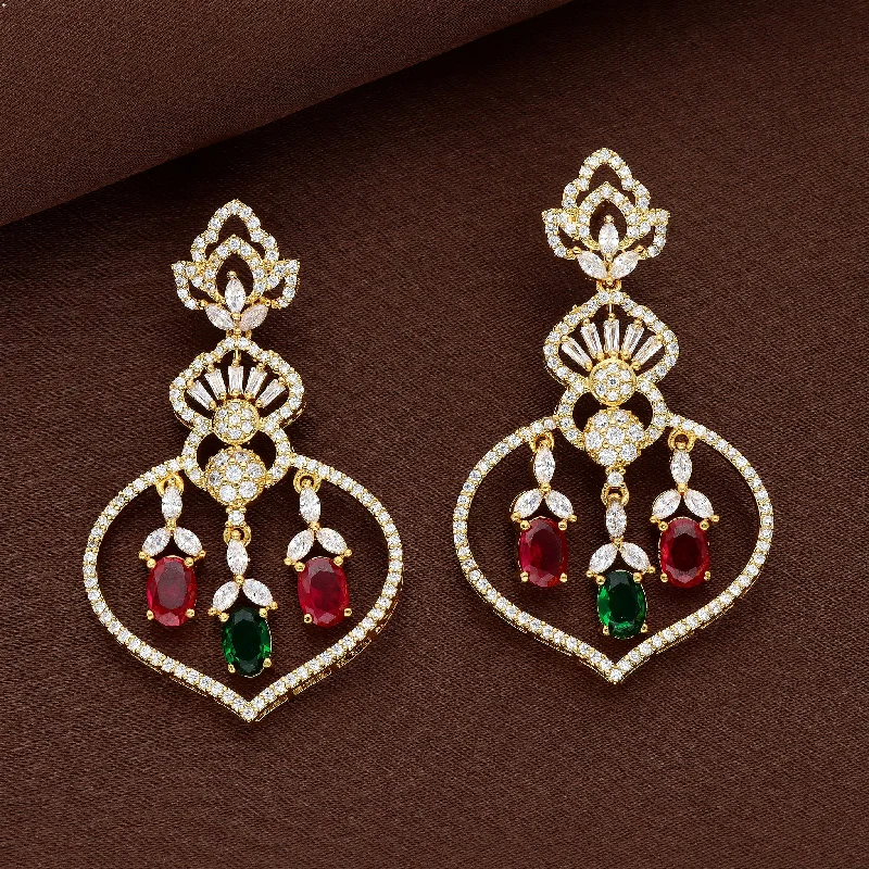 women's earrings for formal events -Zirconia Dangler Earrings