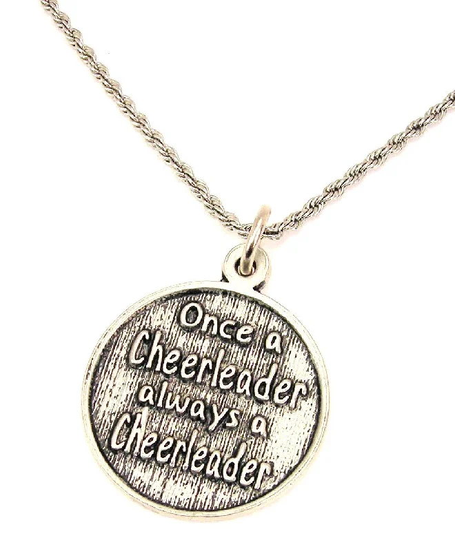 women's necklaces with anchor design -Once A Cheerleader Always A Cheerleader Single Charm Necklace