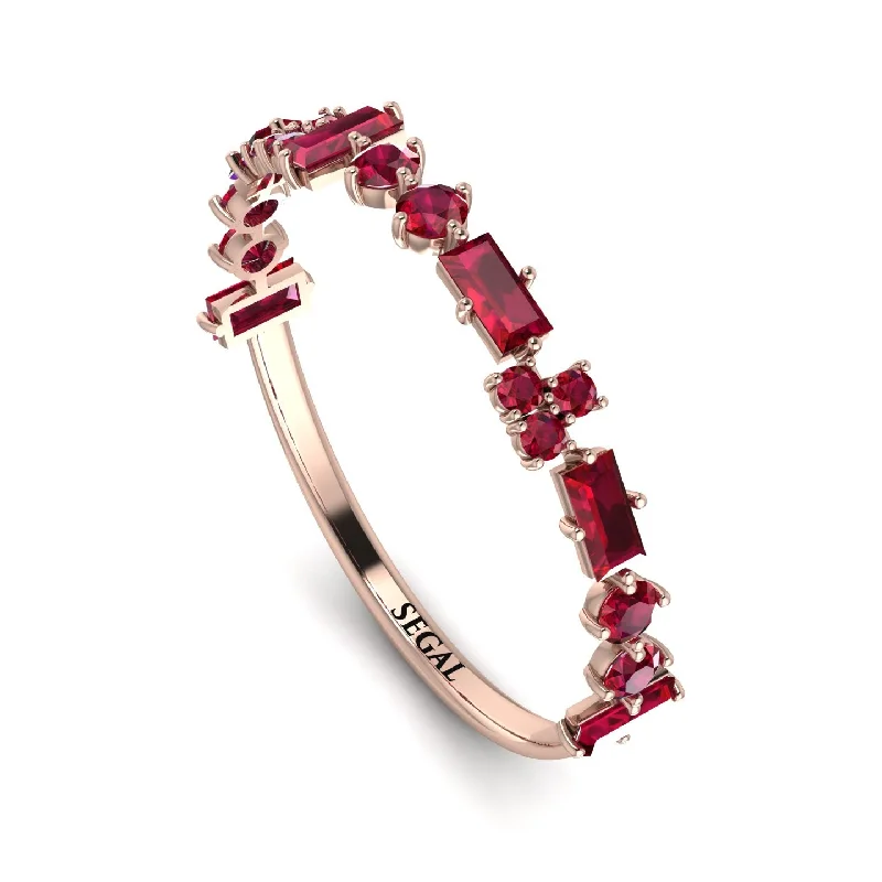 women's rings classic -Eternity Mix Ruby Ring - Jocelyn No. 11