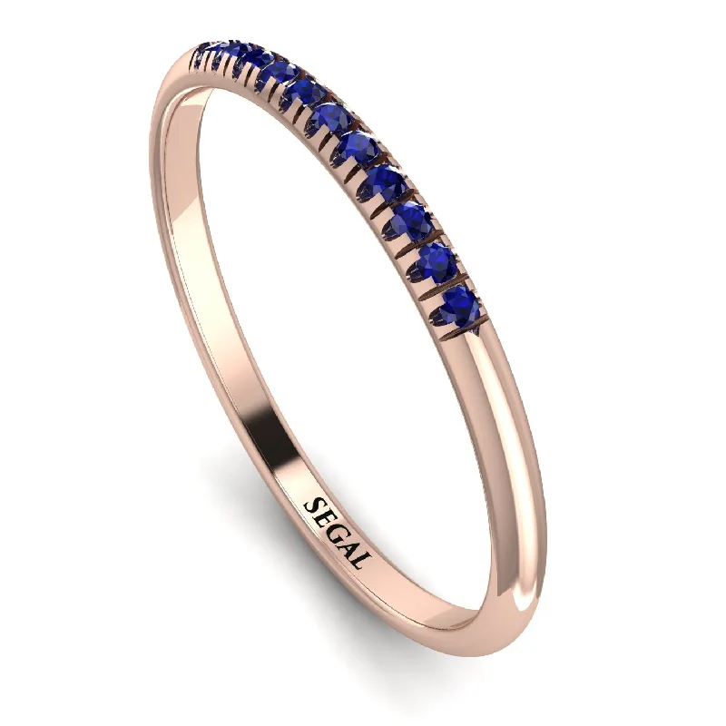 women's rings personalized -Half Eternity Band With Sapphire - Ayla No. 14