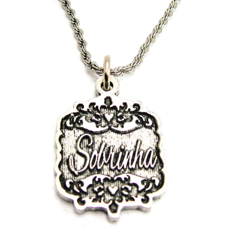 women's necklaces with star-shaped pendant -Sobrinha Victorian Scroll Single Charm Necklace