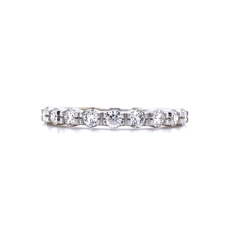 engagement rings with pave diamonds -Diamond Wedding/Anniversary Band in White Gold by B&C