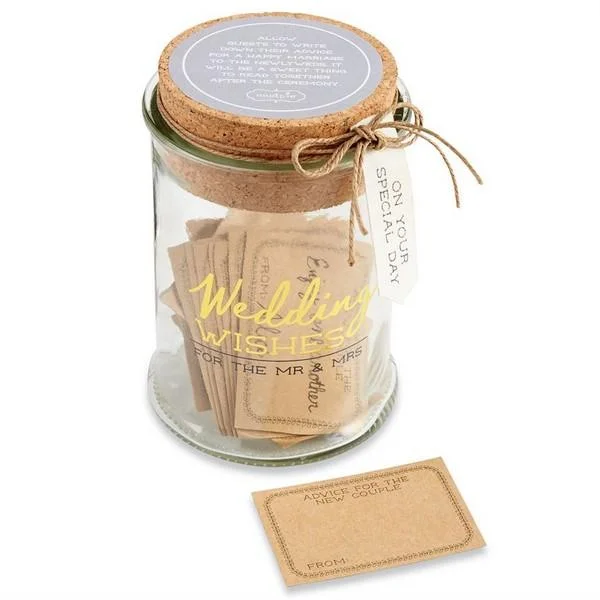 engagement rings for anniversary -Mud Pie Wedding Wish Jar Set