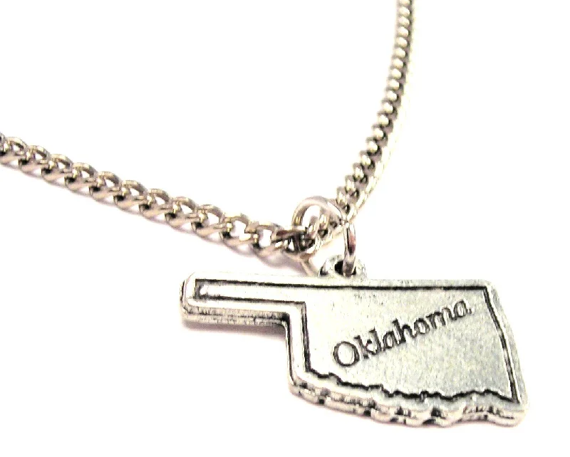 women's necklaces pendant -Oklahoma Single Charm Necklace