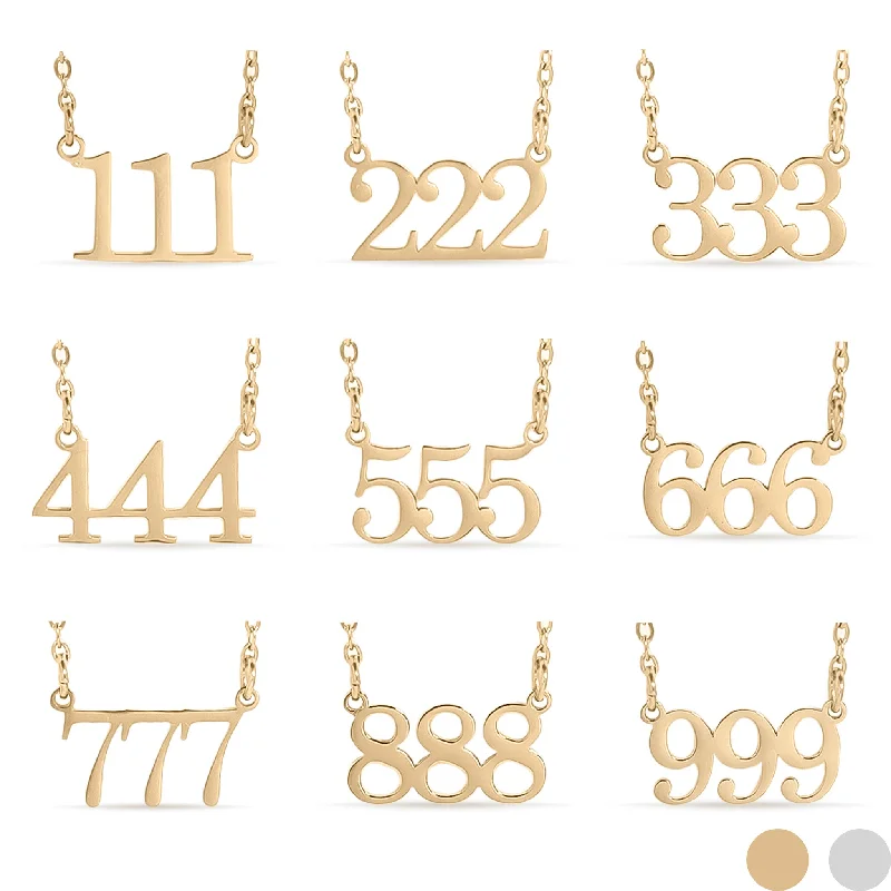 women's necklaces delicate -27 pc 18K Gold PVD Stainless Steel Angel Number Necklace Set / BND0052