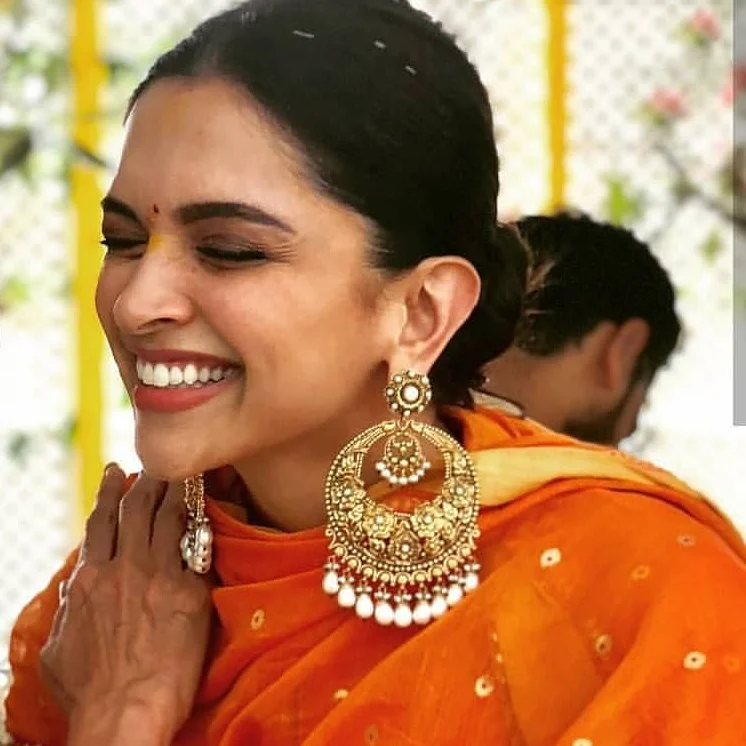 engagement rings with luxurious sparkle -Deepika's Wedding Puja Look