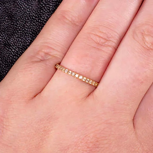 engagement rings with soft design -14K ROSE GOLD NATURAL LABRADORITE ETERNITY RING STACKABLE BAND WEDDING PASTEL