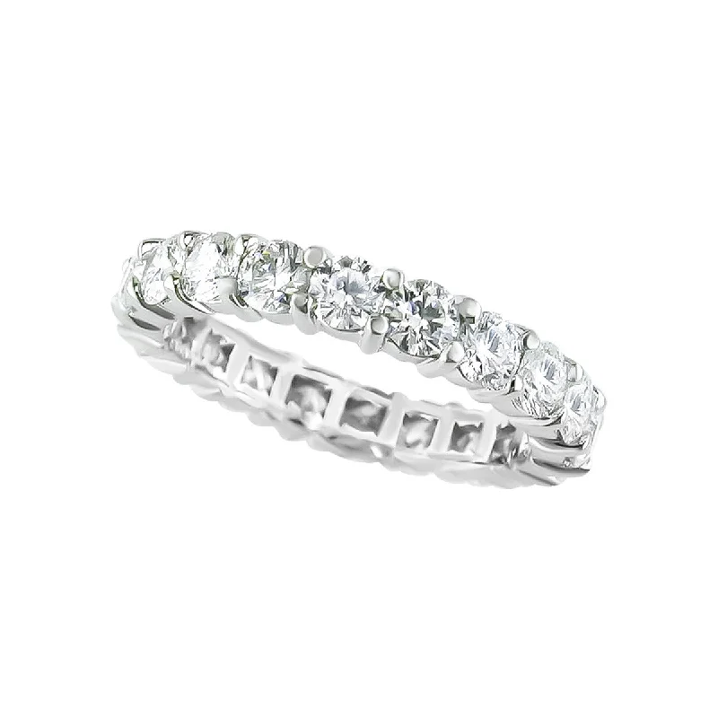 engagement rings for modern couples -Platinum Diamond Wedding Eternity Band