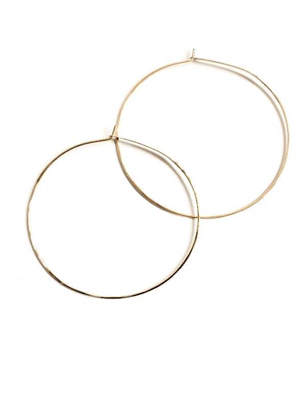 women's earrings for bridal jewelry -Simple Gold Hoop Earrings