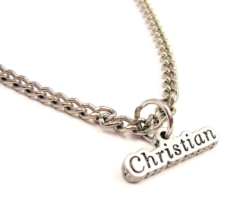 women's necklaces with crescent moon -Christian Single Charm Necklace