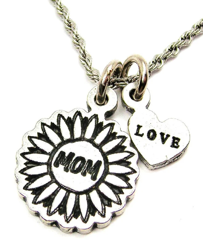 women's necklaces for casual wear -Mom Sunflower Catalog Necklace