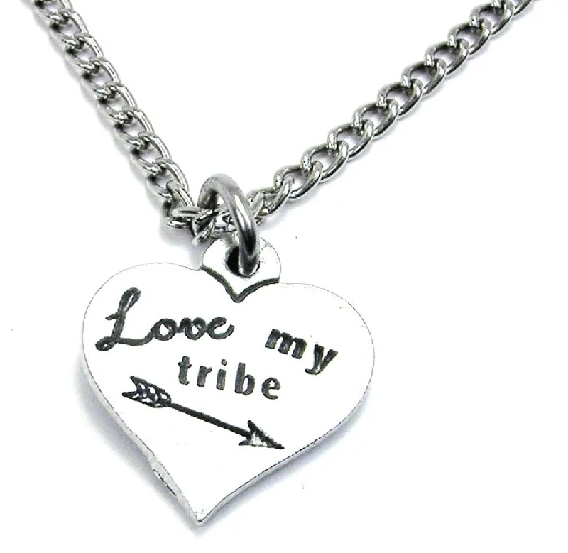 women's necklaces luxury jewelry -Love My Tribe Single Charm Necklace