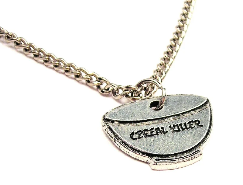 women's necklaces with rose pendant -Cereal Killer Single Charm Necklace